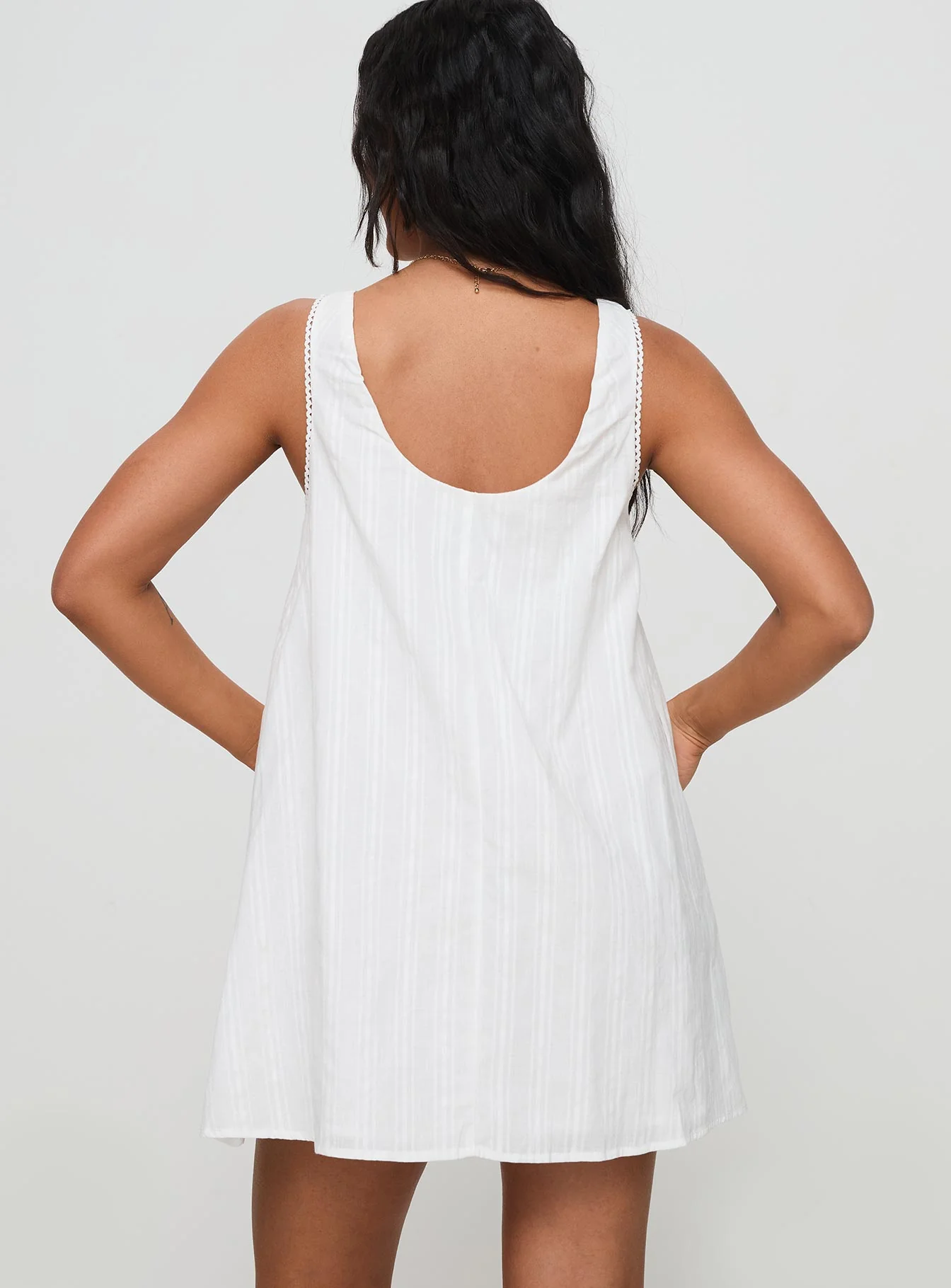 Antiquity Swing Mini Dress White Petite - Image 5
