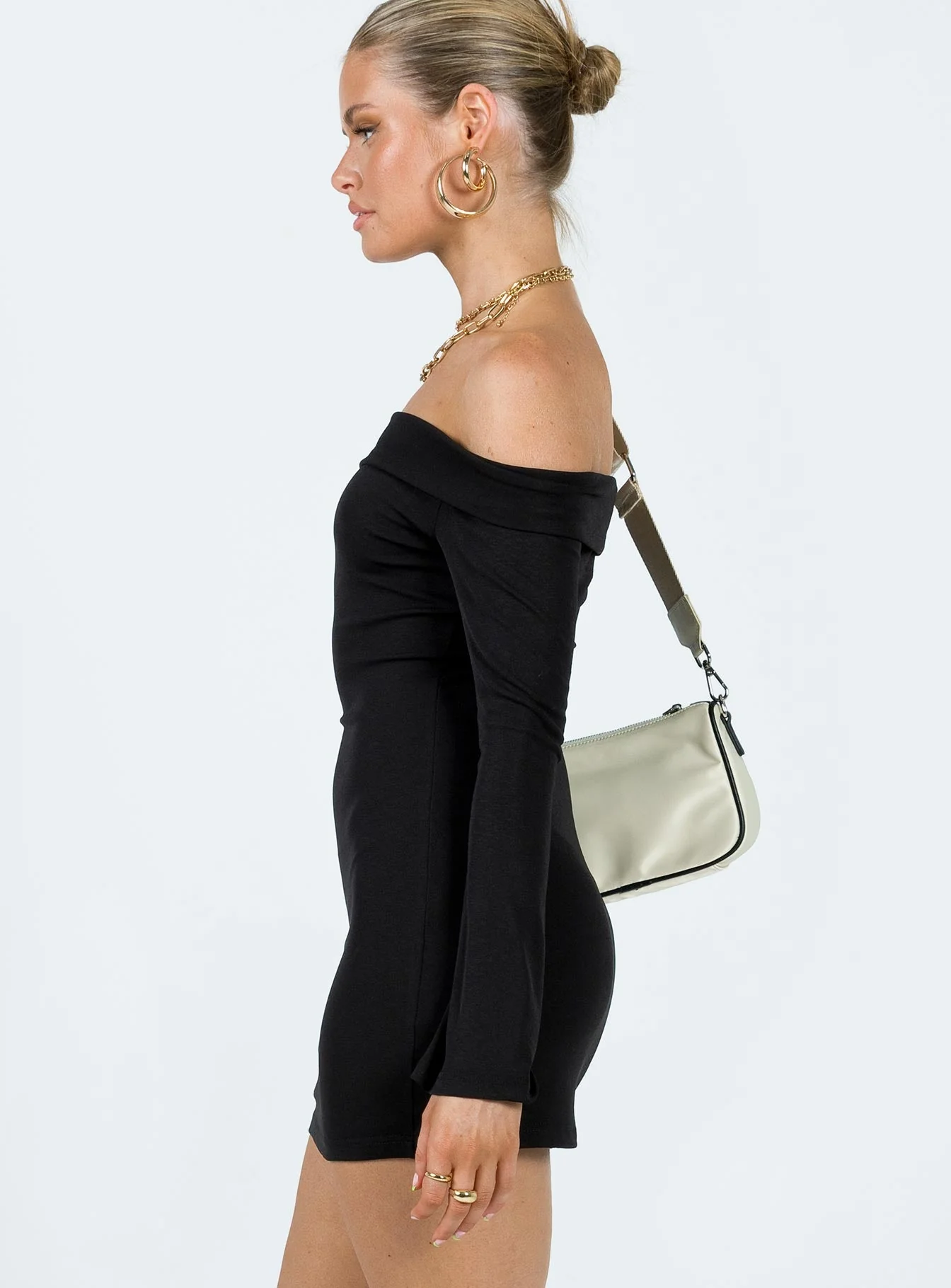 Anya Mini Dress Black - Image 4