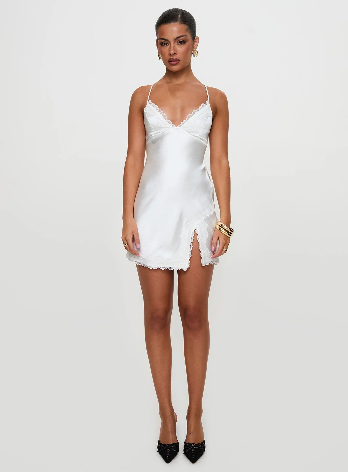 Anysa Mini Dress White - Image 10