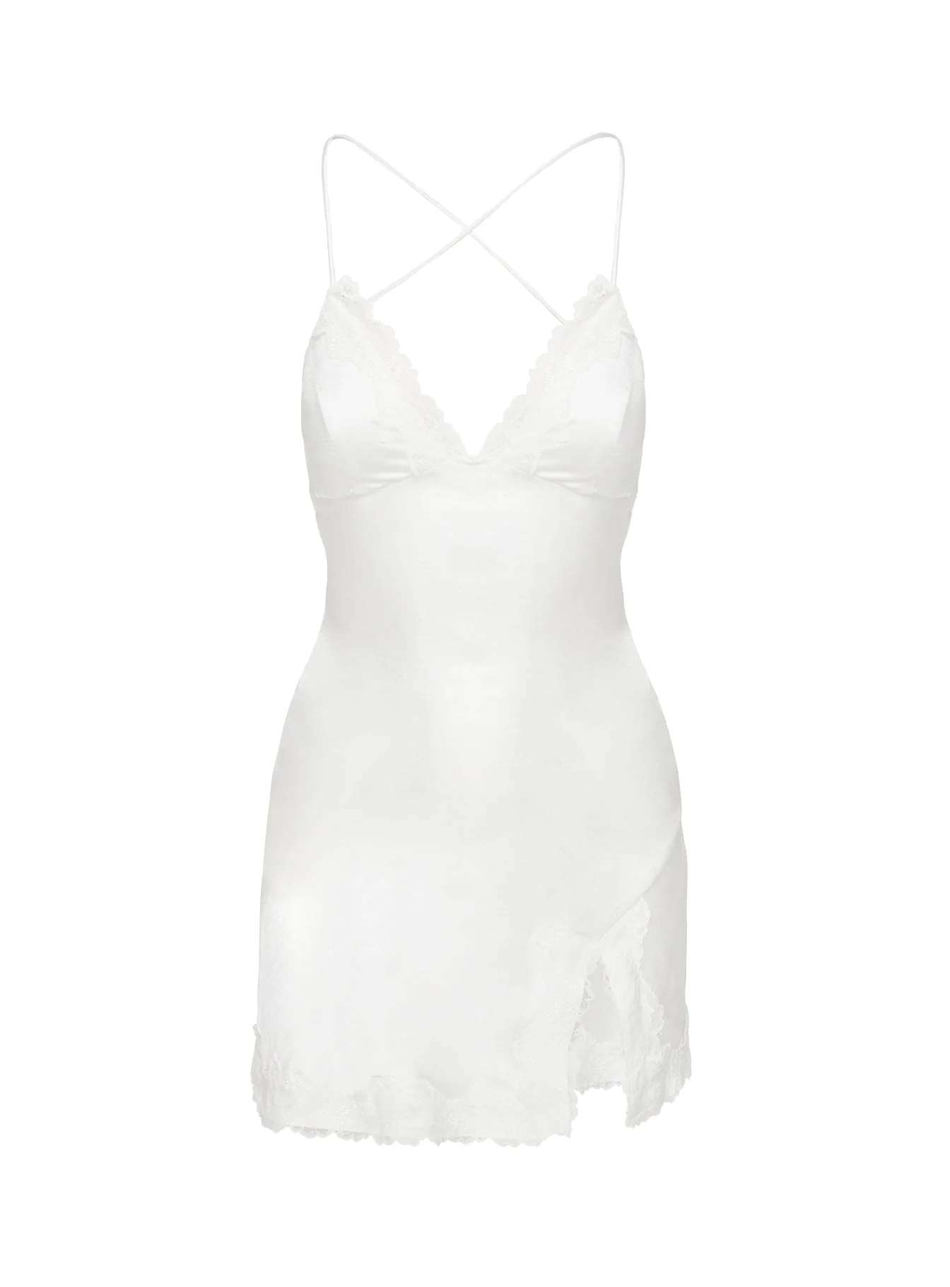Anysa Mini Dress White - Image 11