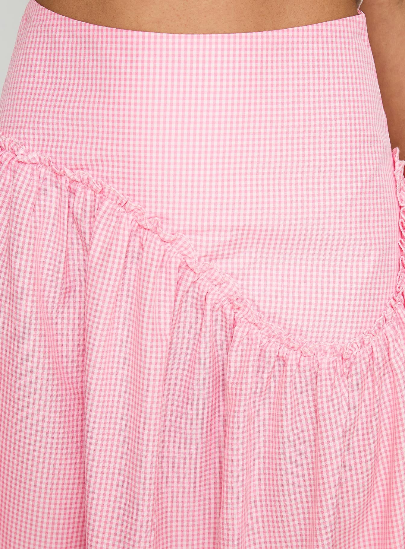 Apresia Maxi Skirt Pink Gingham - Image 6