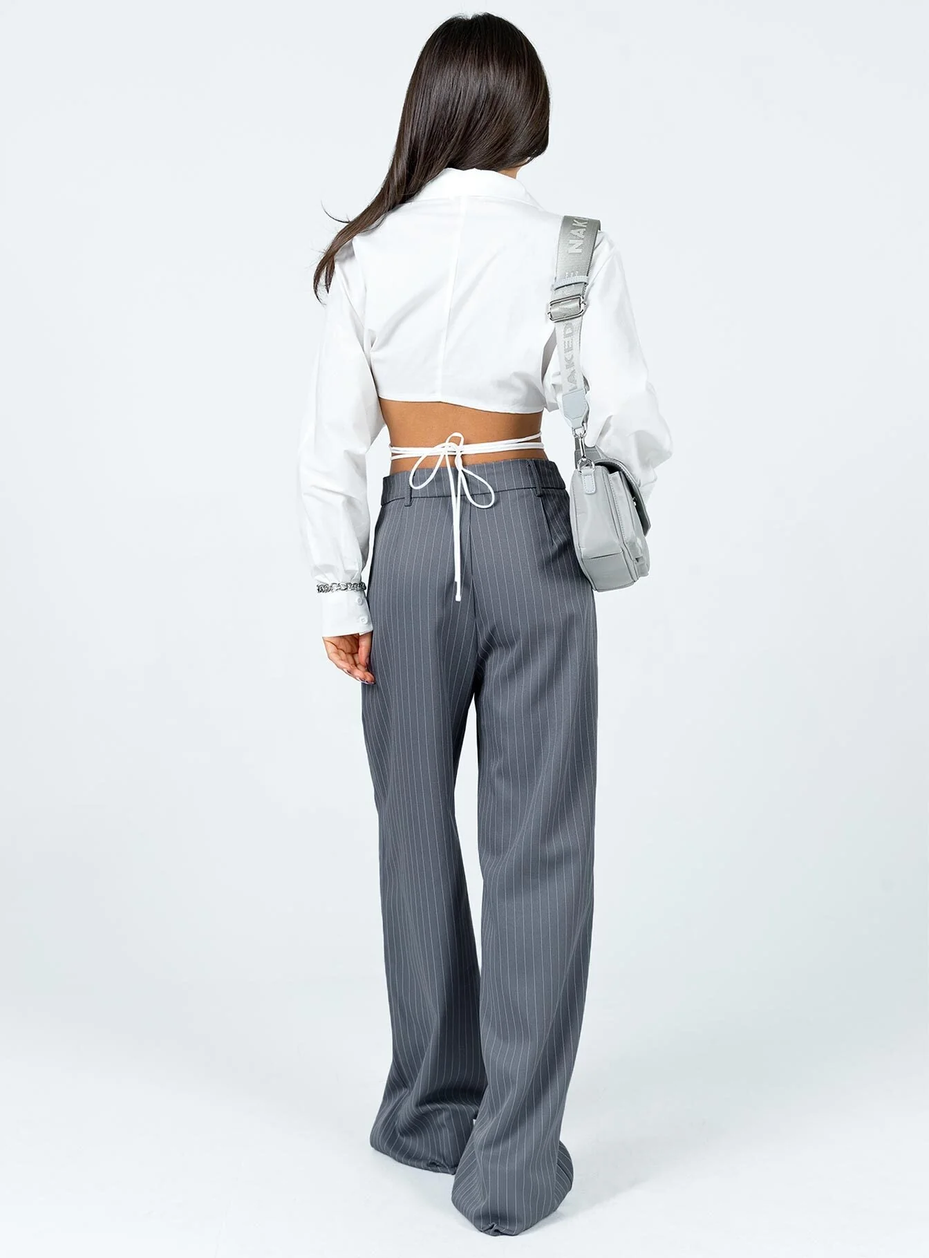 Archer Pants Pinstripe Grey - Image 5
