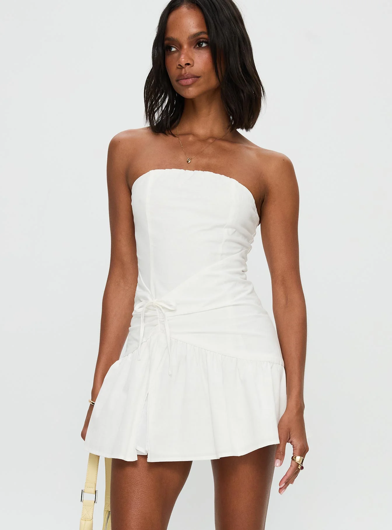 Archetype Strapless Mini Dress White - Image 2
