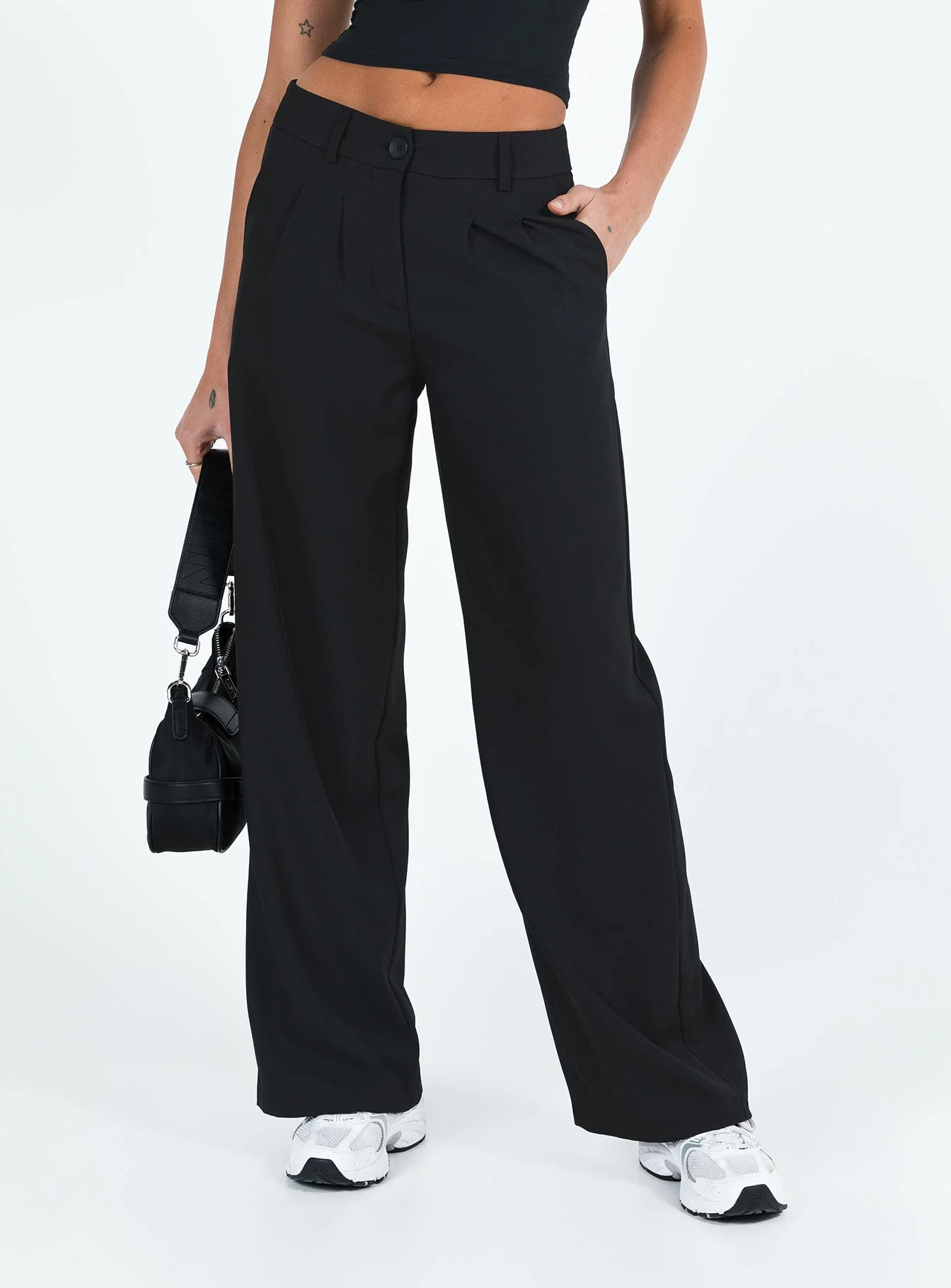 Archie Low Rise Pants Black Petite - Image 2