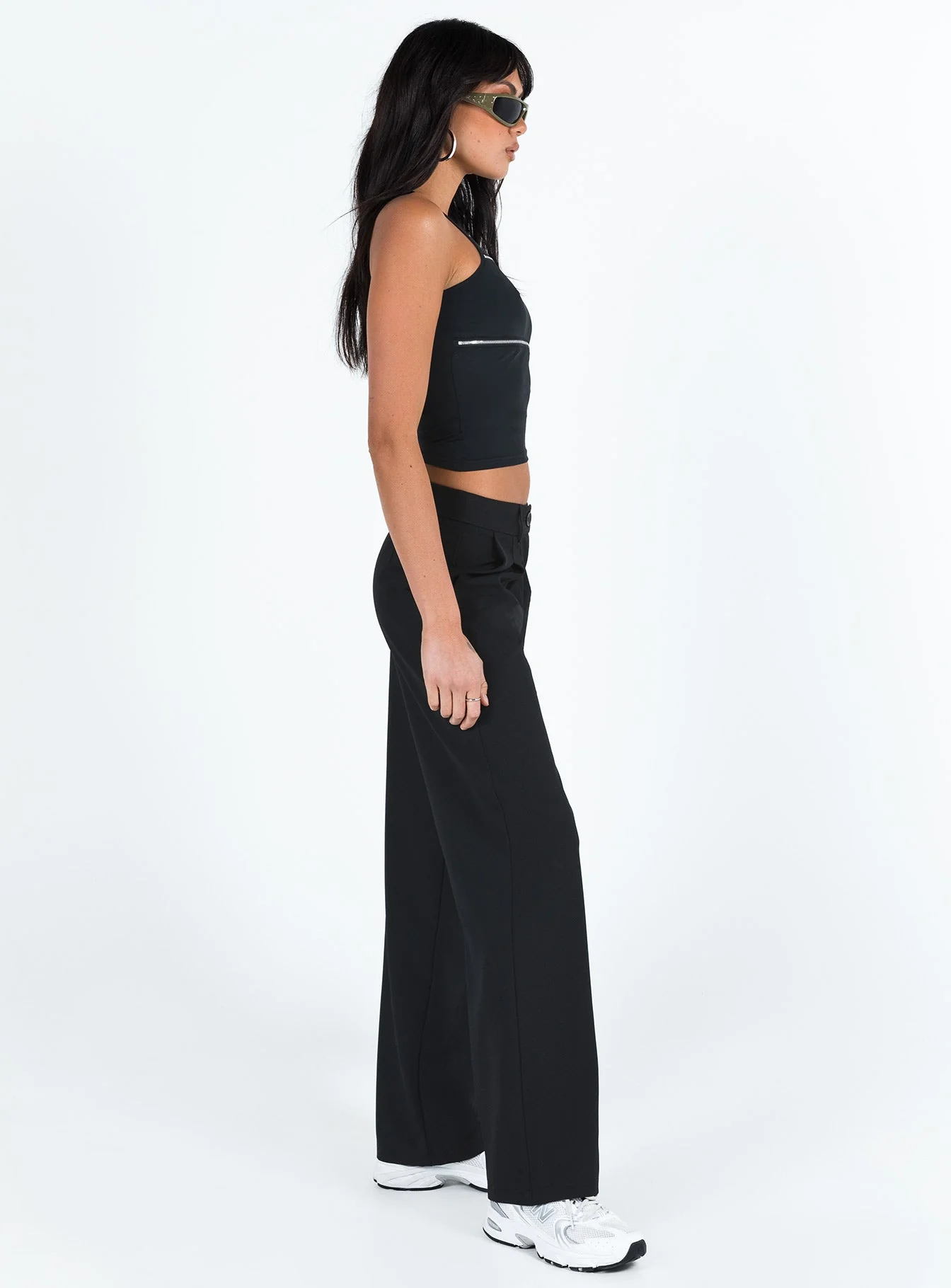 Archie Low Rise Pants Black Petite - Image 4