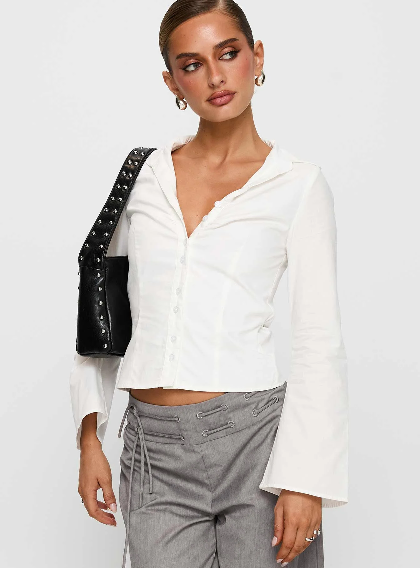 Arianwyn Long Sleeve Shirt White - Image 2