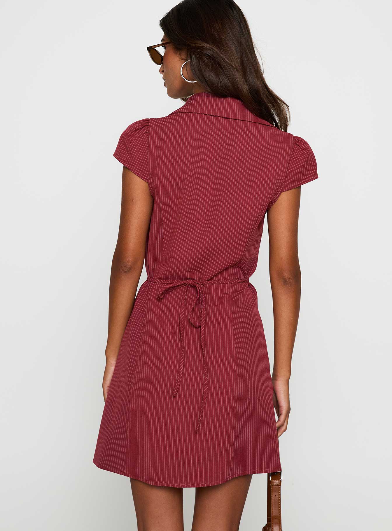 Arianwyn Mini Dress Burgundy - Image 5