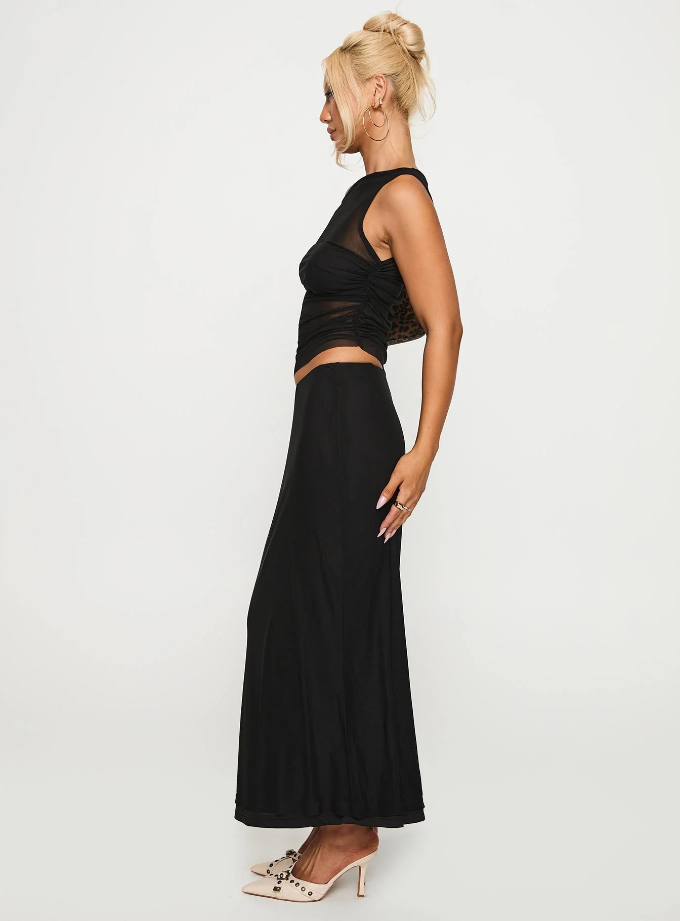 Aristocrat One Shoulder Mesh Set Black - Image 4