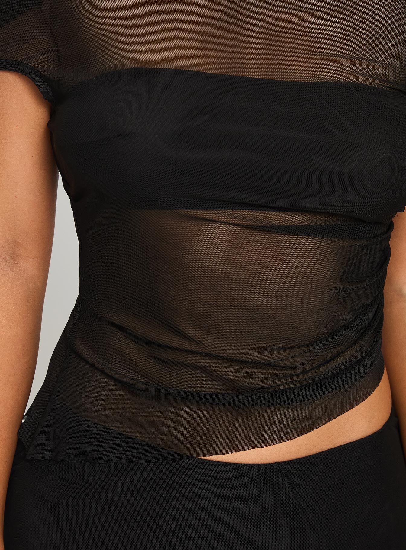 Aristocrat One Shoulder Mesh Set Black - Image 6