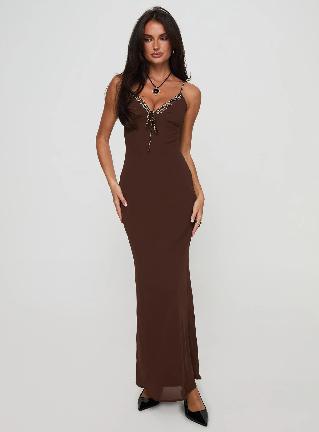 Moorey Maxi Dress Brown - Image 2