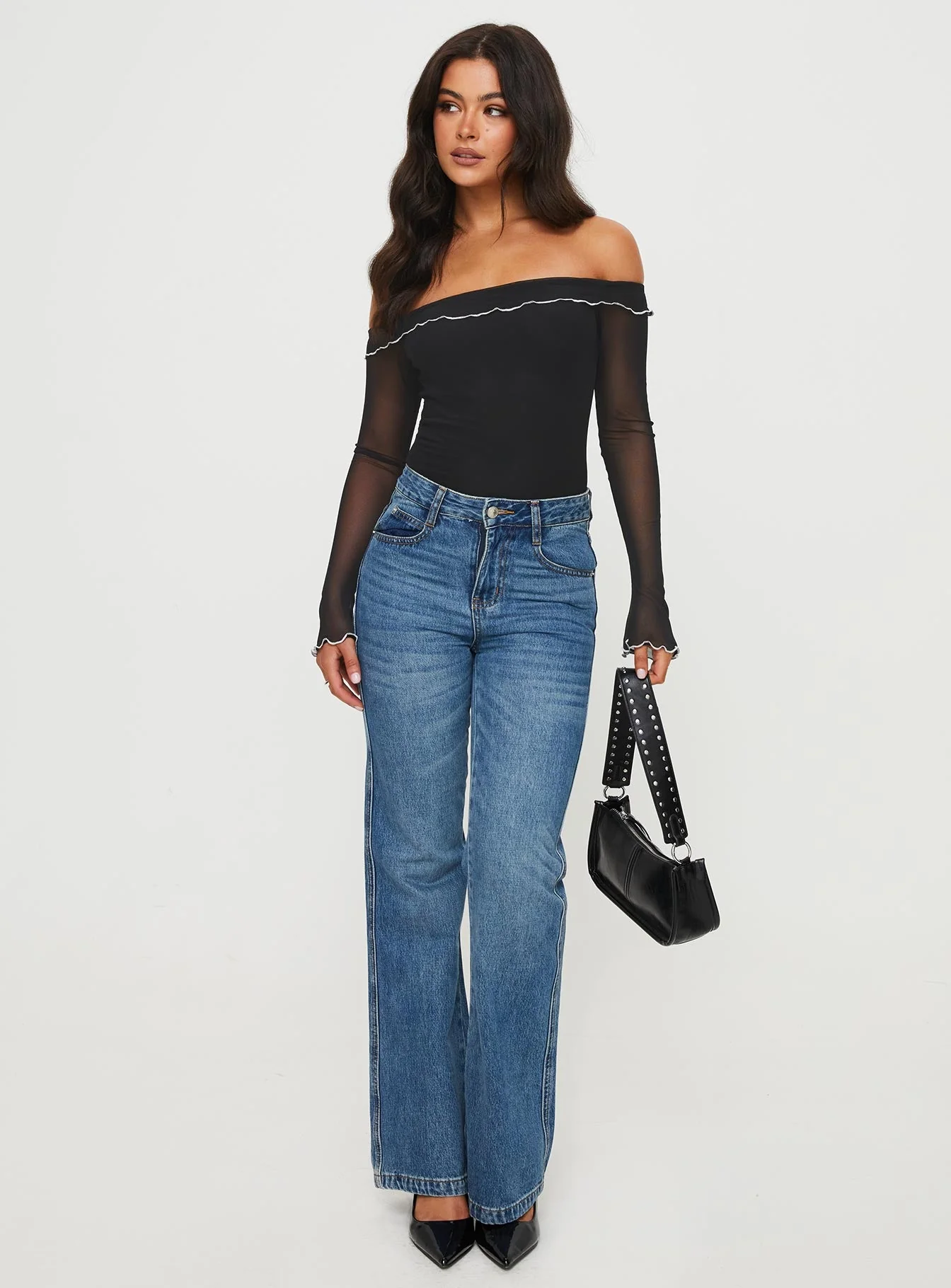 Arsema Off The Shoulder Bodysuit Black - Image 3