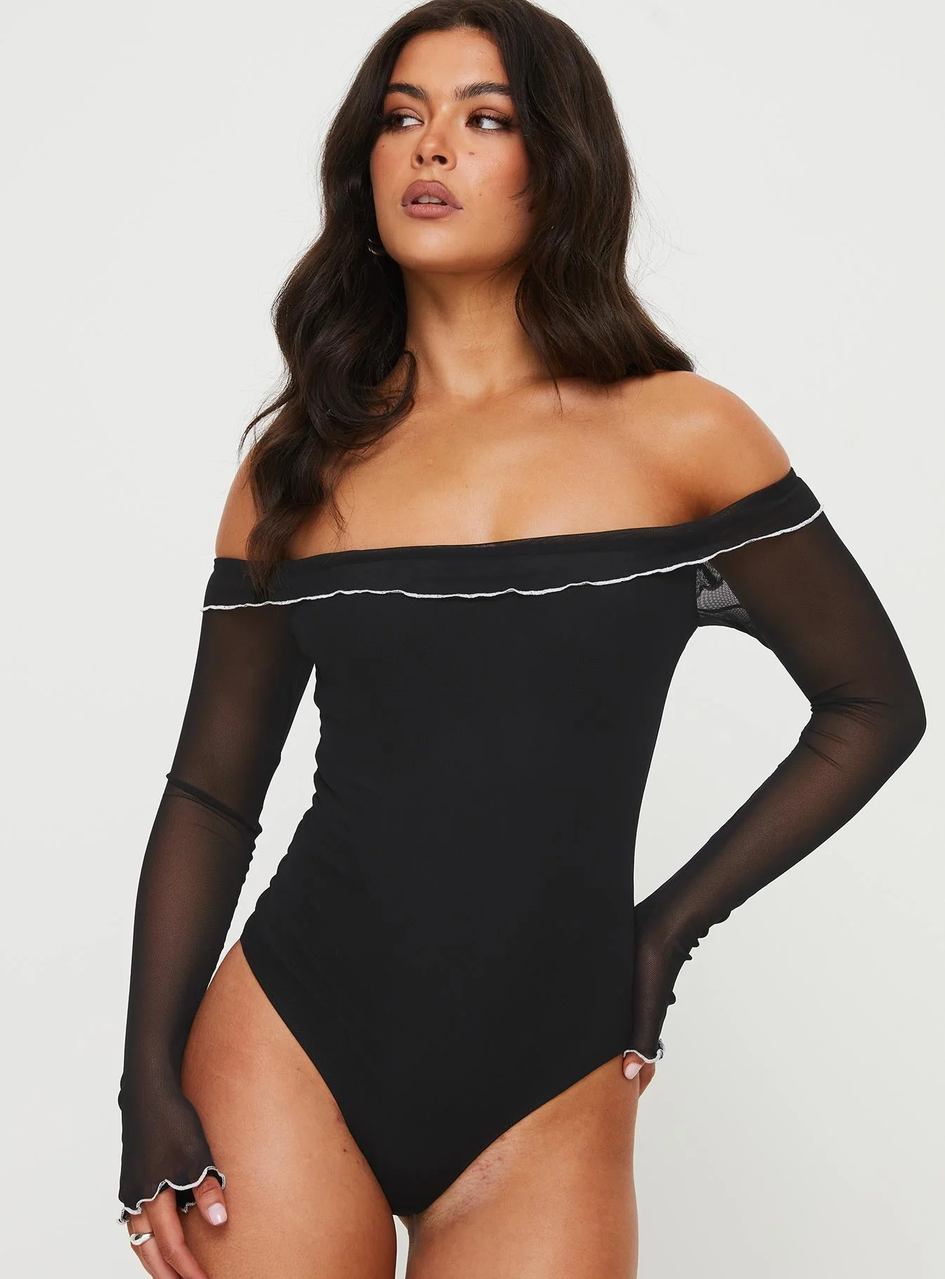 Arsema Off The Shoulder Bodysuit Black - Image 6