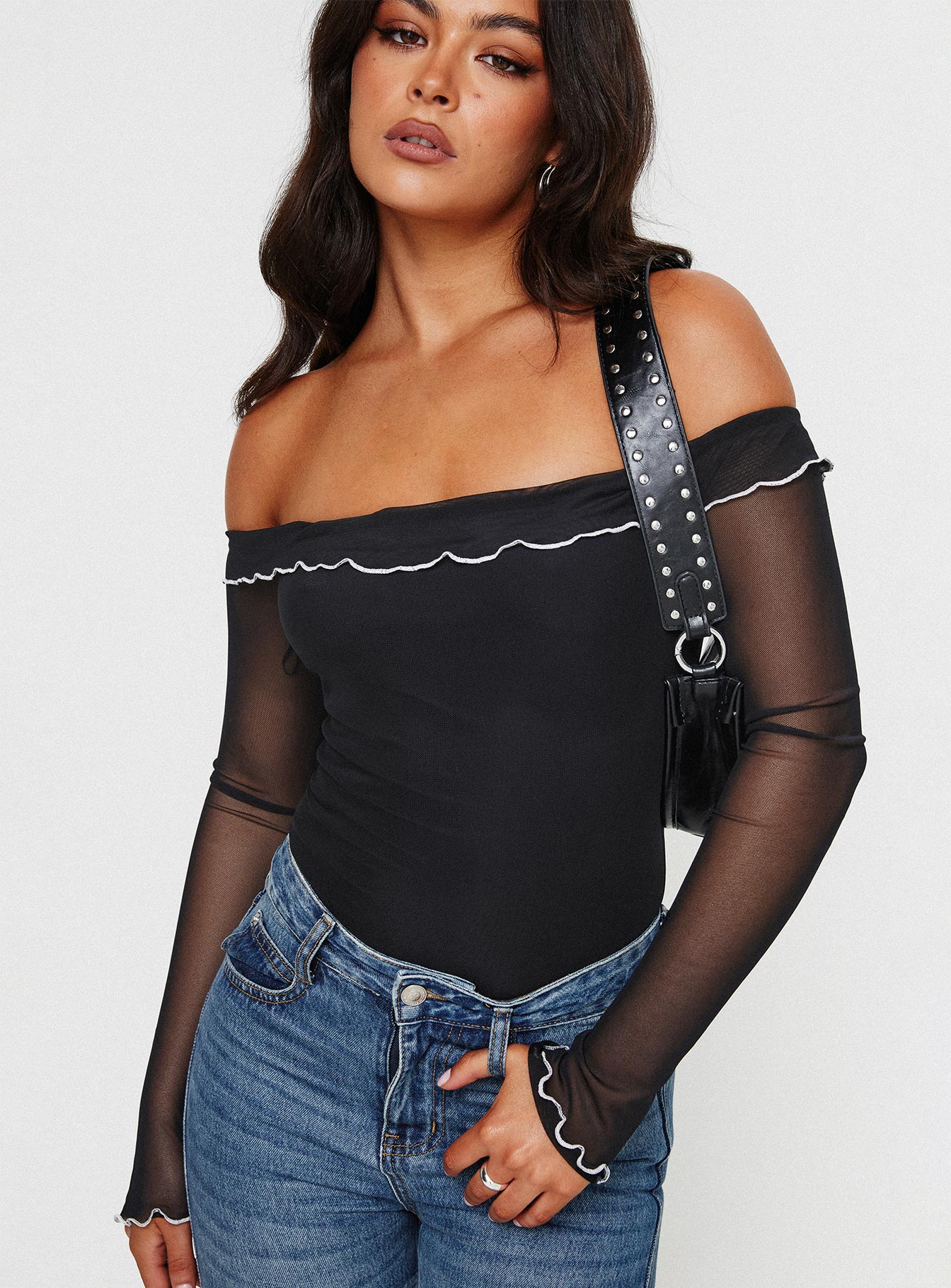 Arsema Off The Shoulder Bodysuit Black - Image 7