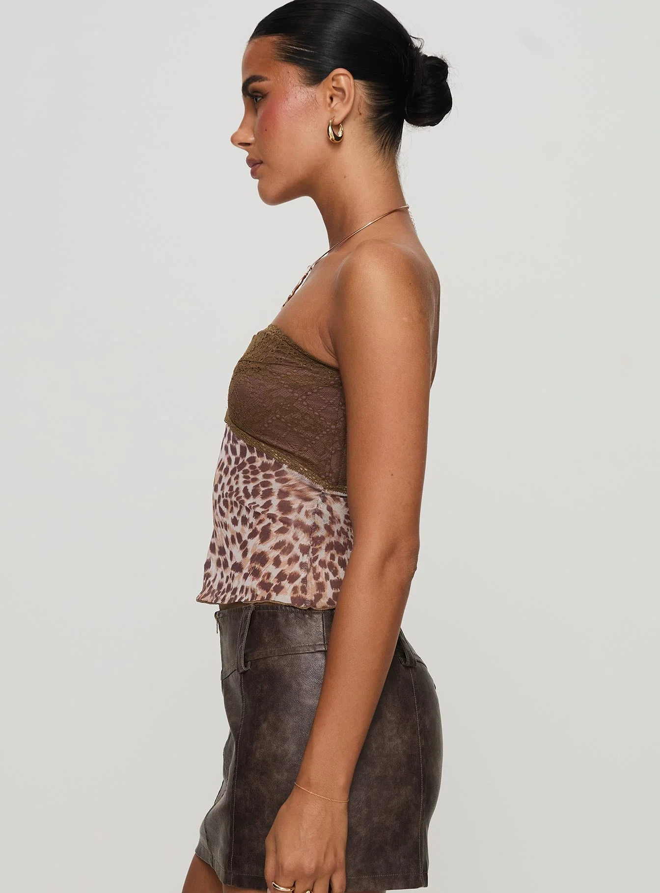 Art Deco Top Brown - Image 4