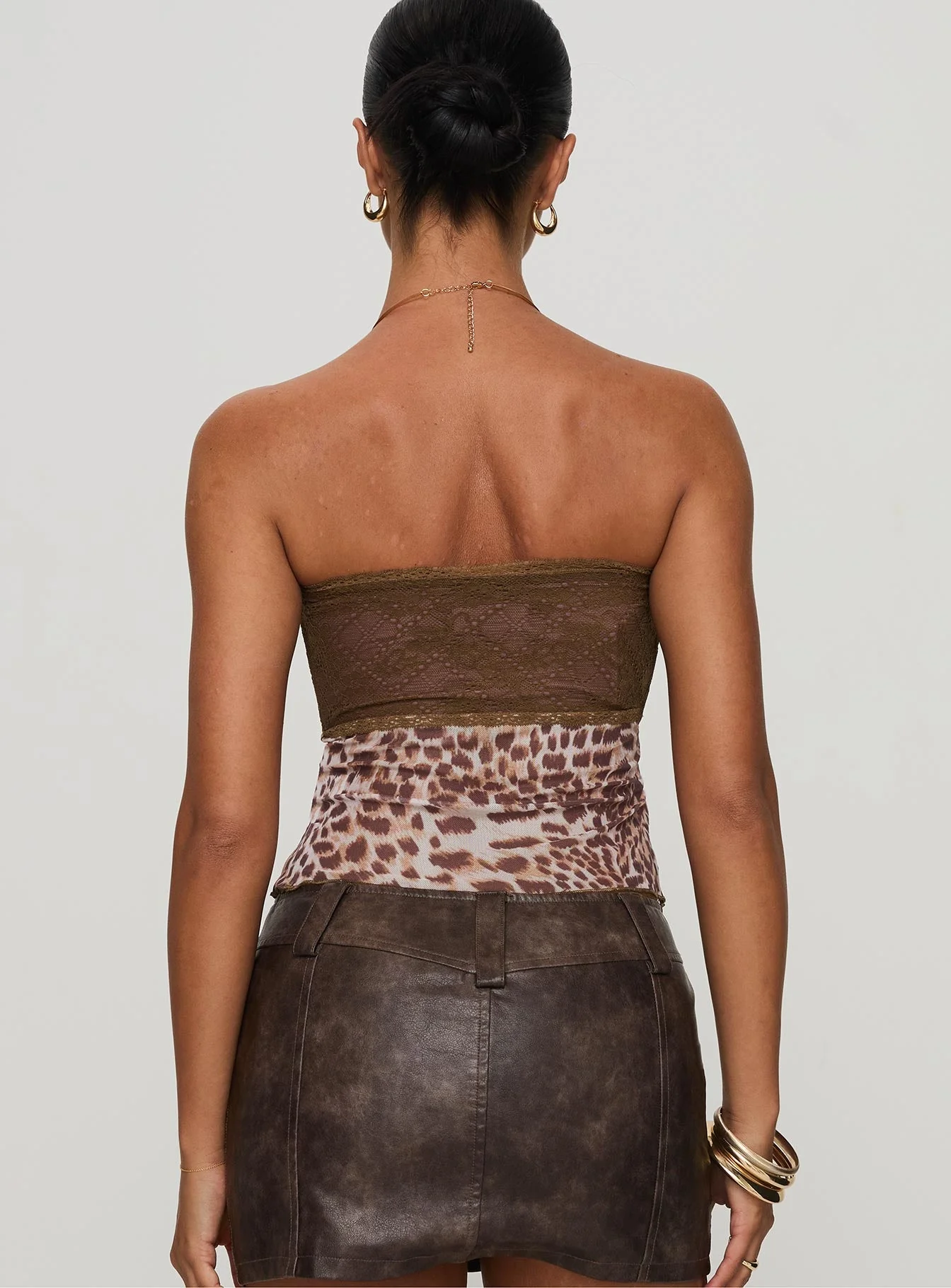 Art Deco Top Brown - Image 5