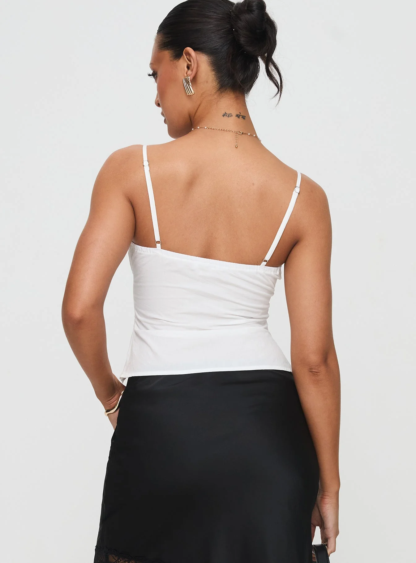 Aruba Embroidered Cami White - Image 5