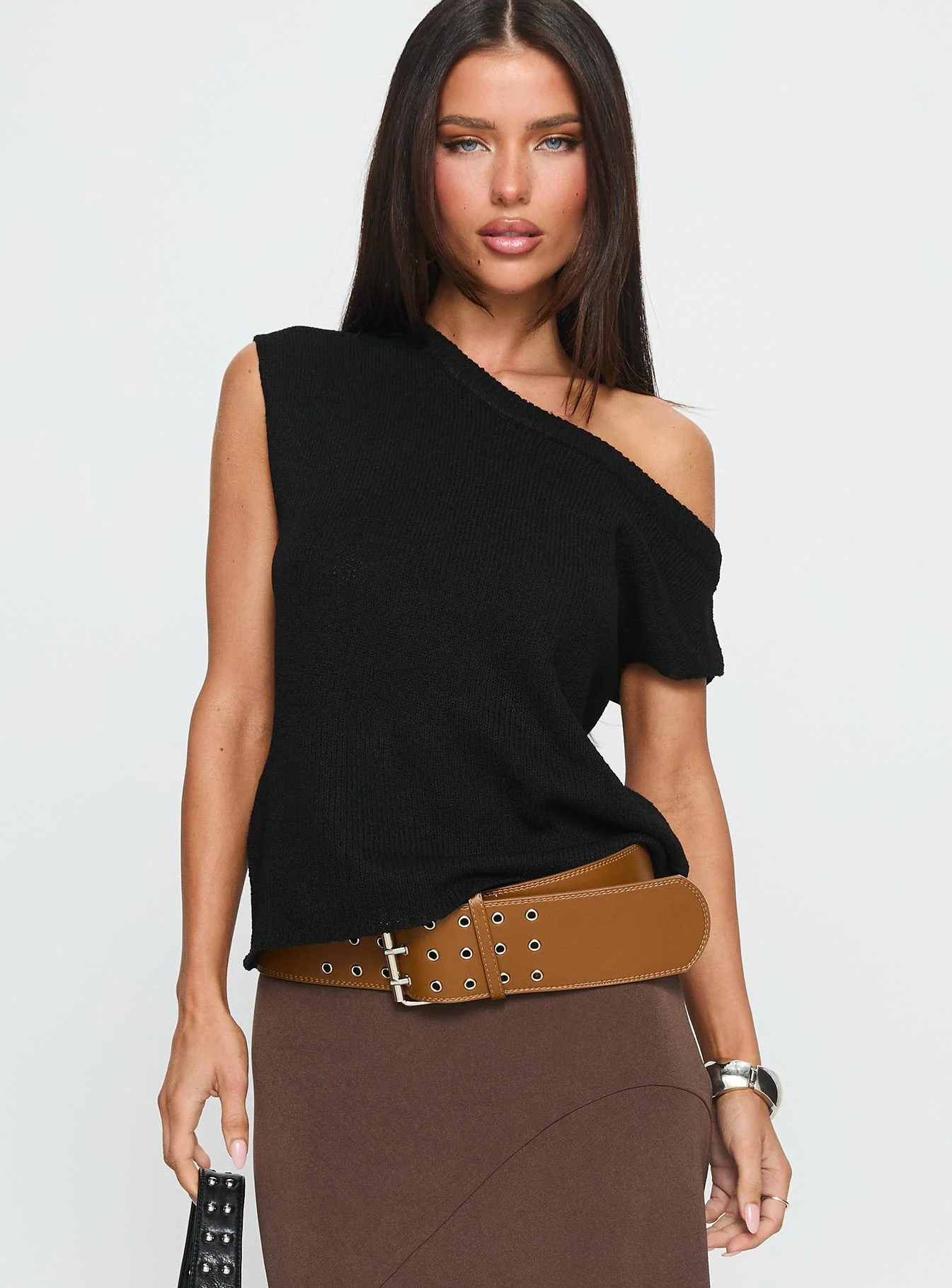 Ashfield Off Shoulder Top Black - Image 2
