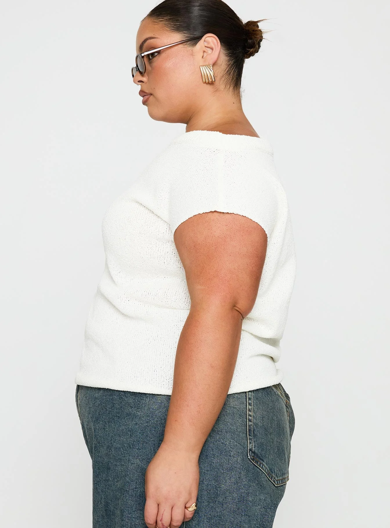 Ashfield Off Shoulder Top White Curve - Image 4