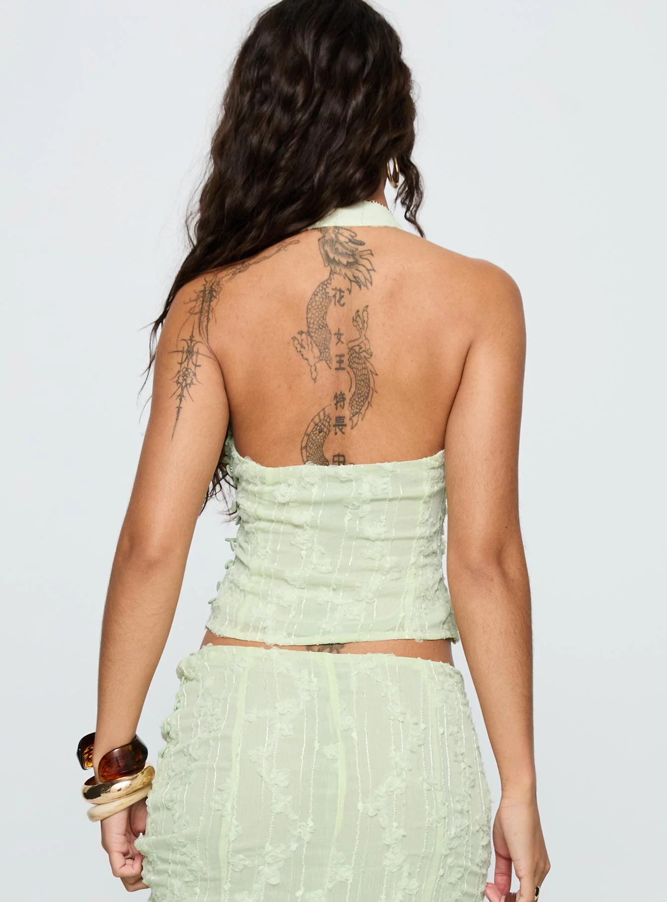Aspyn Halter Top Sage - Image 5