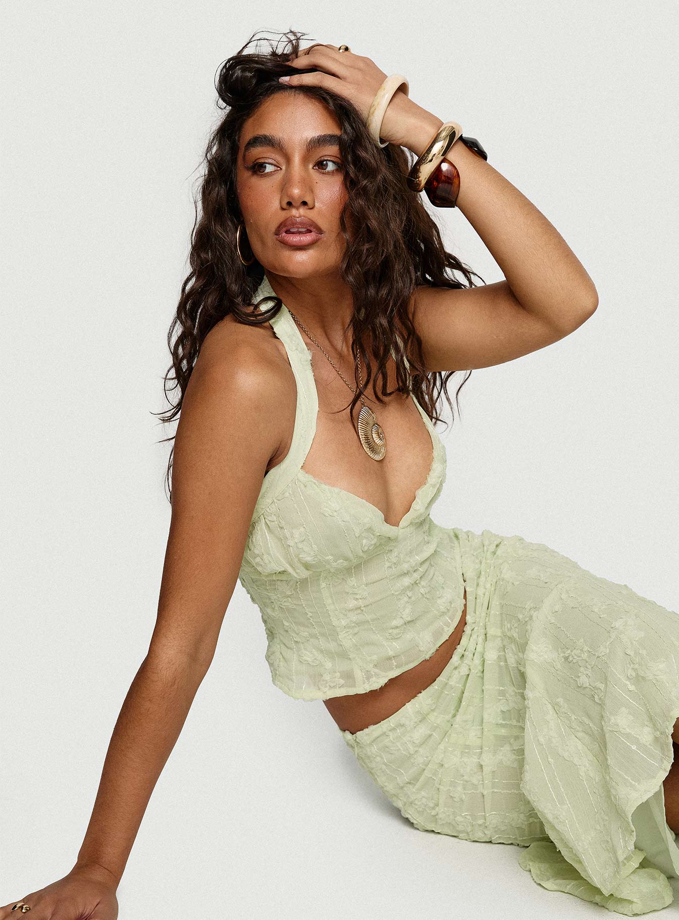 Aspyn Halter Top Sage - Image 9