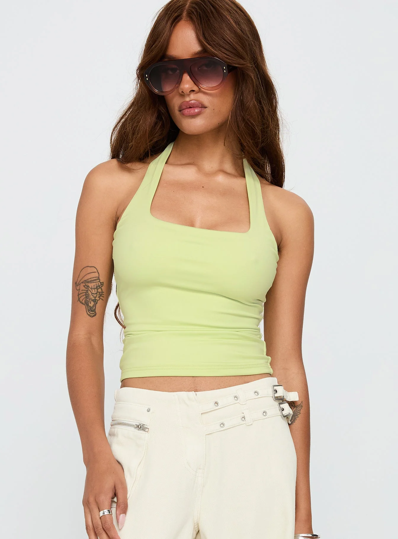 Assumptions Halter Top Sage - Image 2