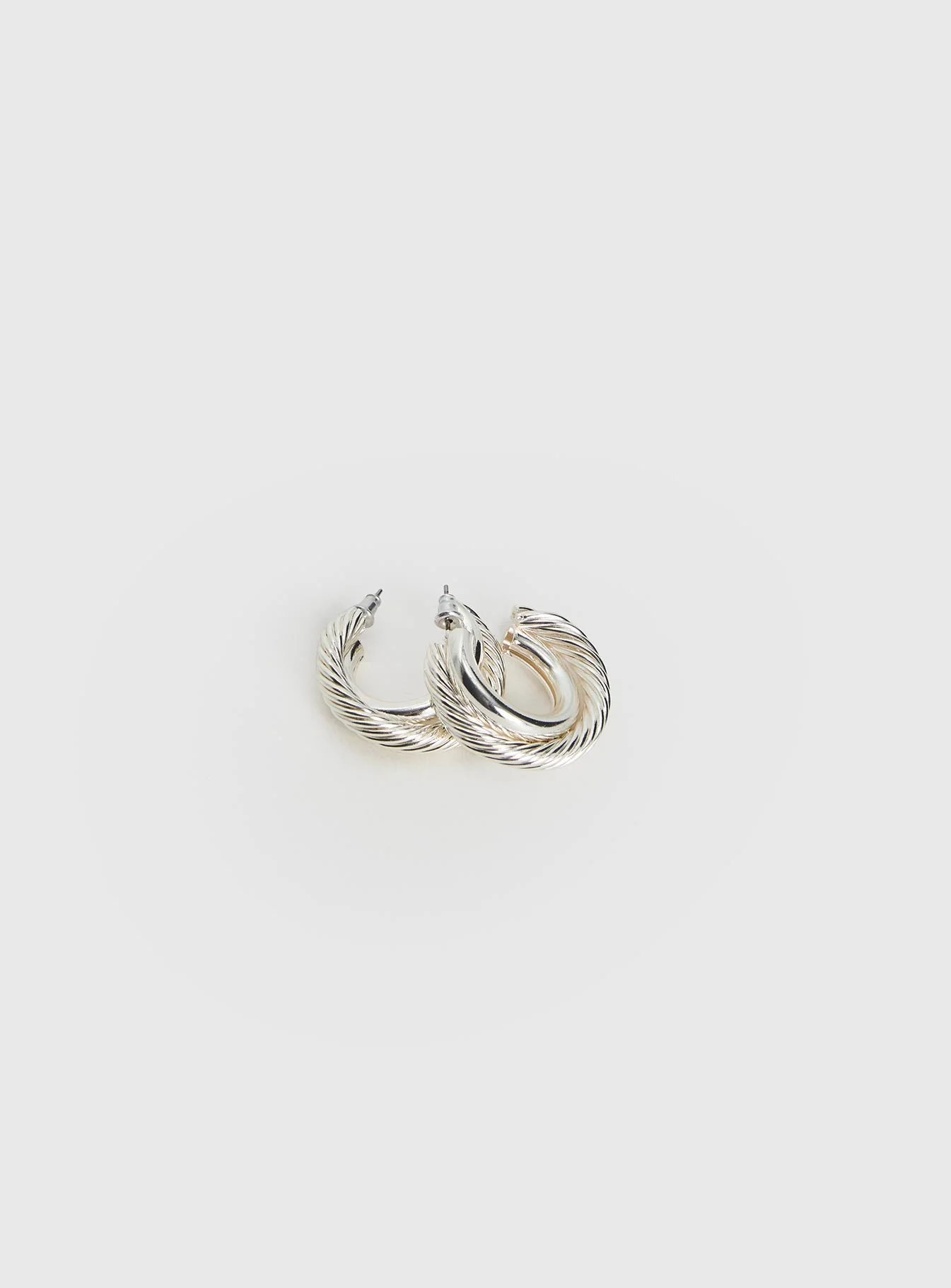 Aster Layered Hoops Silver - Image 4