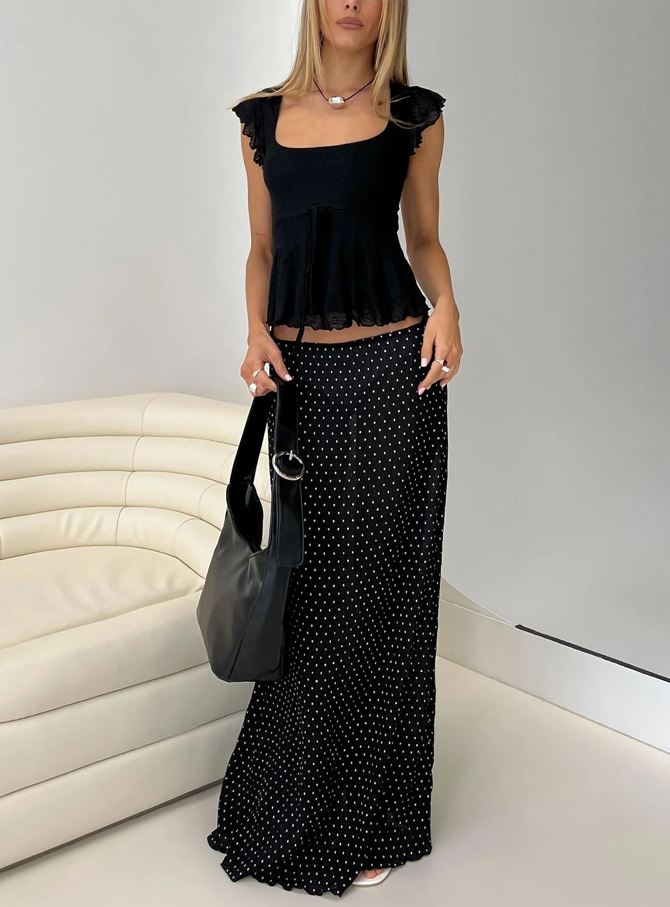 Auroraah Frill Top Black - Image 8