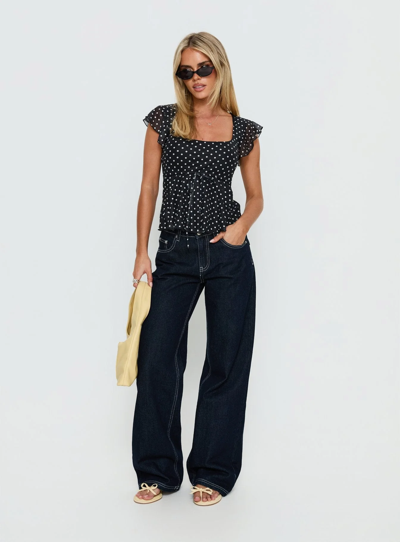 Auroraah Frill Top Black Polka - Image 3