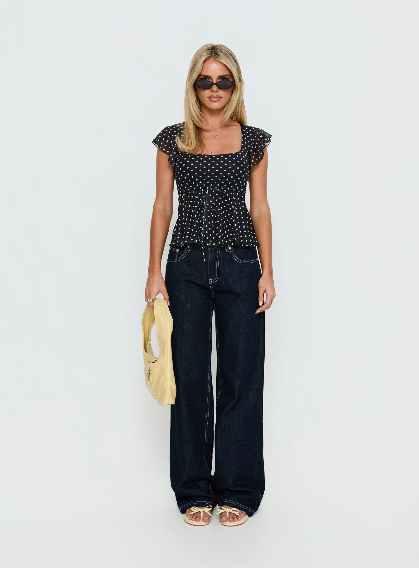 Auroraah Frill Top Black Polka - Image 7