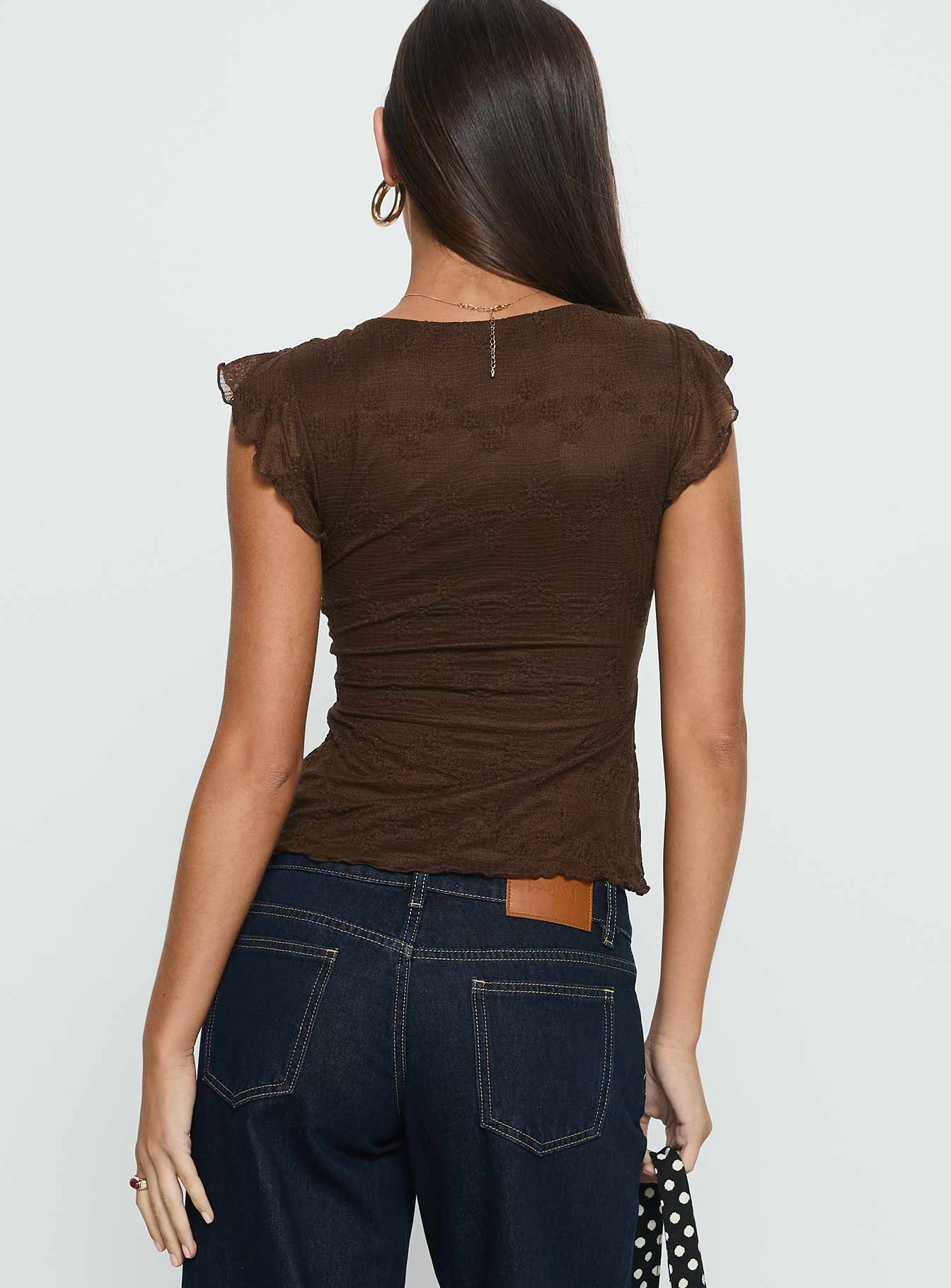 Auroraah Frill Top Chocolate - Image 4