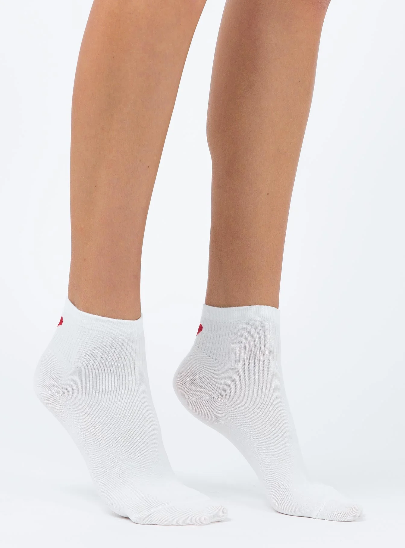 Ayla Heart Socks White - Image 2