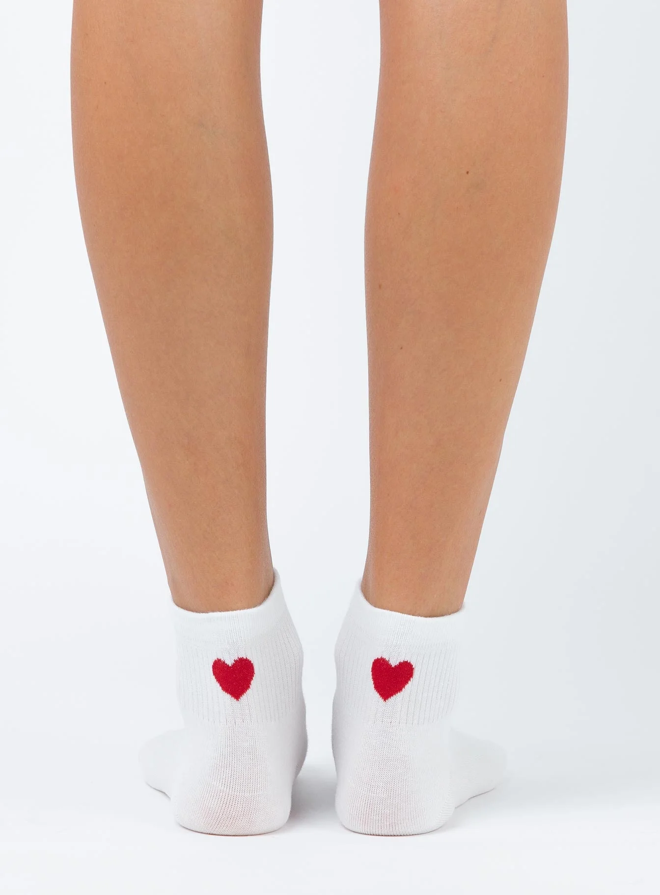 Ayla Heart Socks White - Image 3