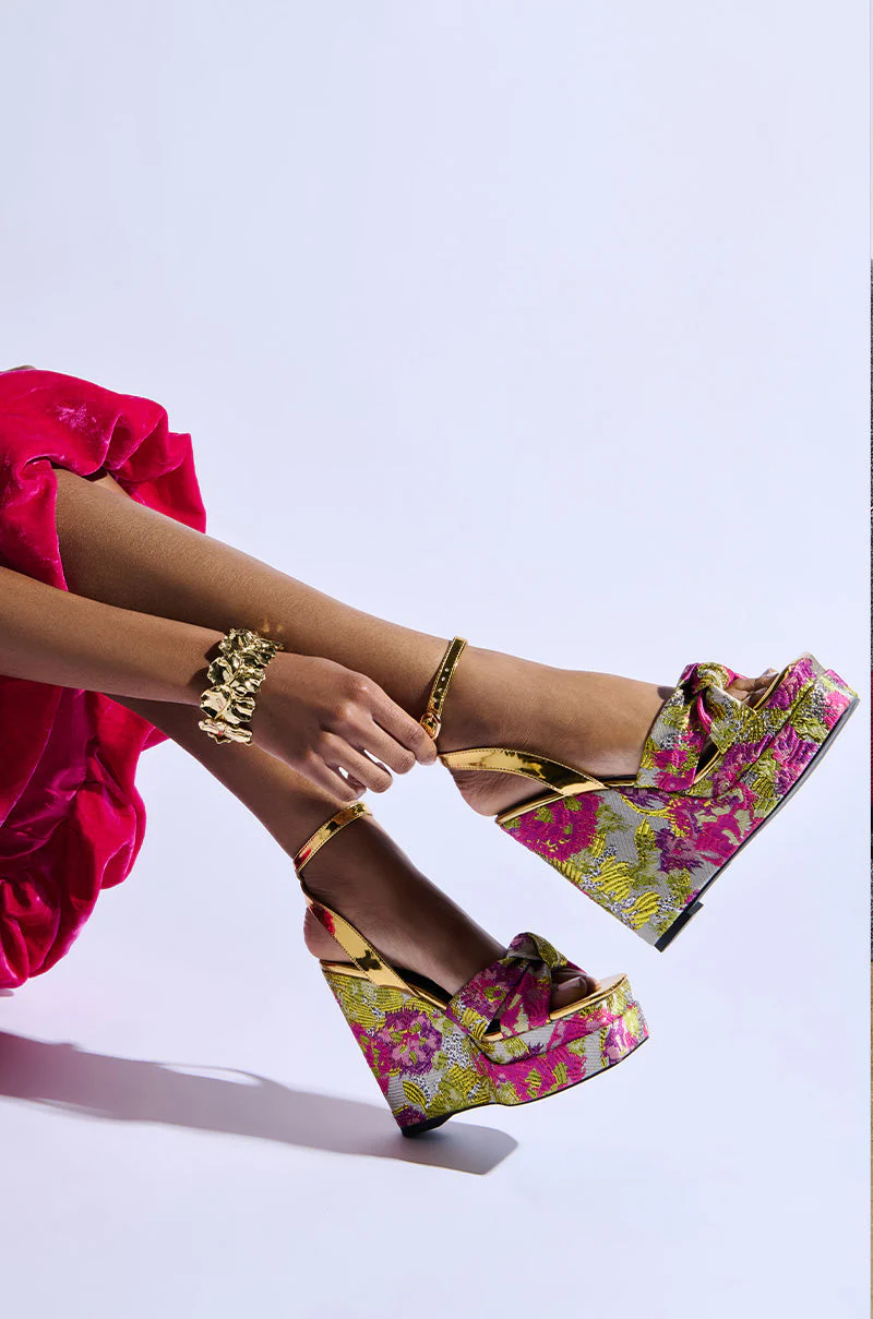 AZALEA WANG CHARMANDER PINK WEDGE SANDAL - Image 3