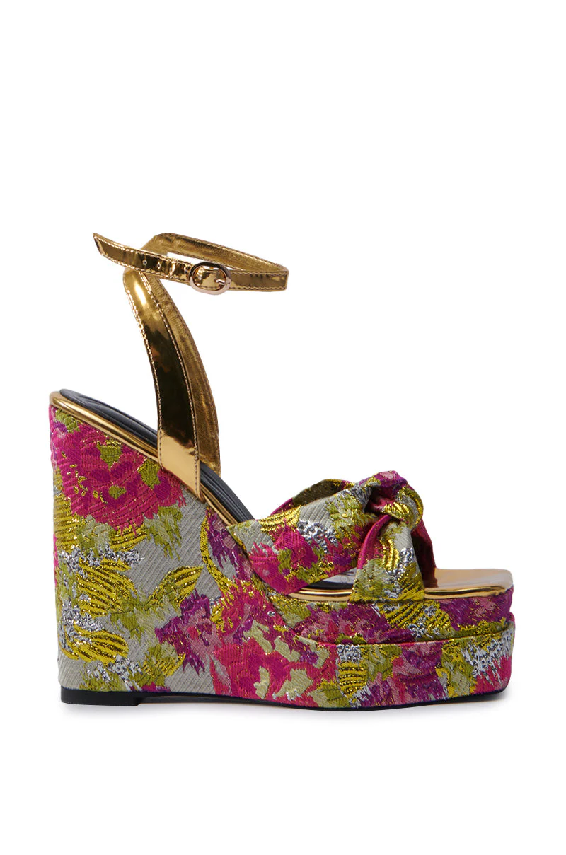 AZALEA WANG CHARMANDER PINK WEDGE SANDAL - Image 4