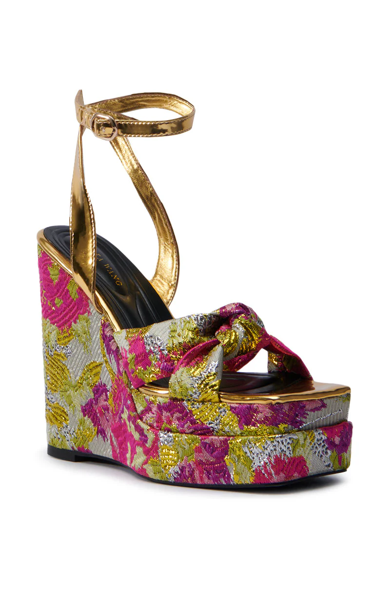 AZALEA WANG CHARMANDER PINK WEDGE SANDAL - Image 5