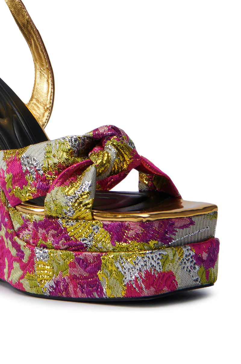 AZALEA WANG CHARMANDER PINK WEDGE SANDAL - Image 7