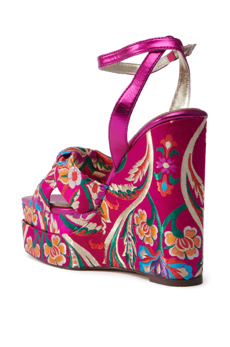 AZALEA WANG HAYDEN PRINTED WEDGE SANDAL - Image 6