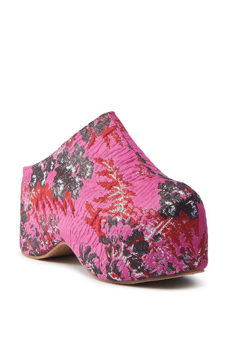 AZALEA WANG VESTA PINK MULTI BROCADE CLOG - Image 4