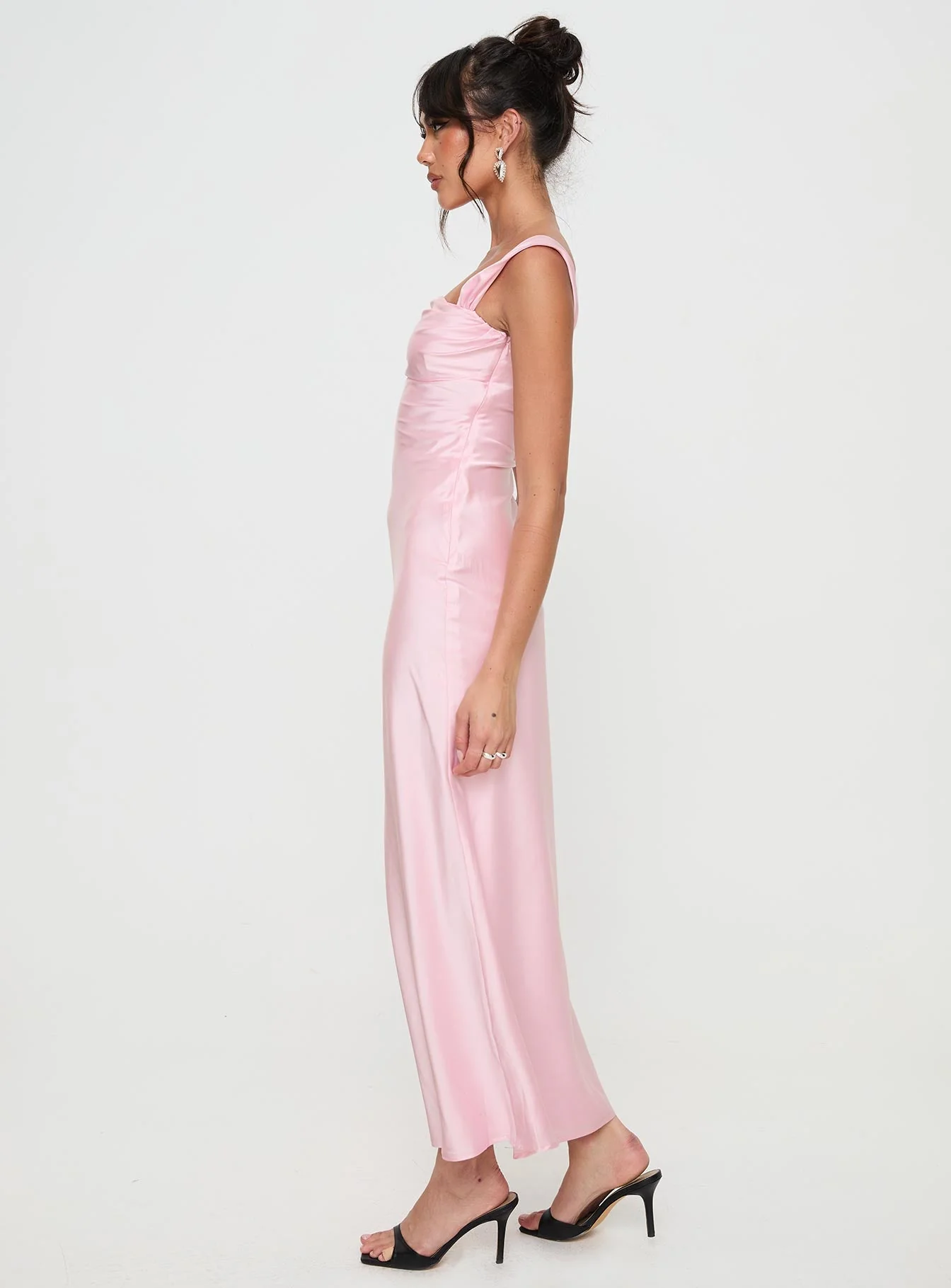 Azura Off The Shoulder Maxi Dress Pink - Image 4