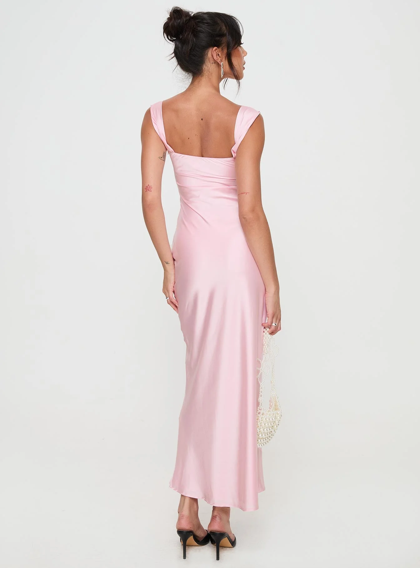 Azura Off The Shoulder Maxi Dress Pink - Image 5