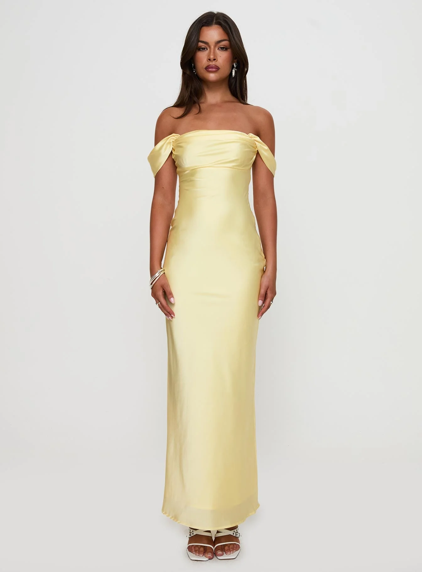Azura Off The Shoulder Maxi Dress Yellow - Image 7
