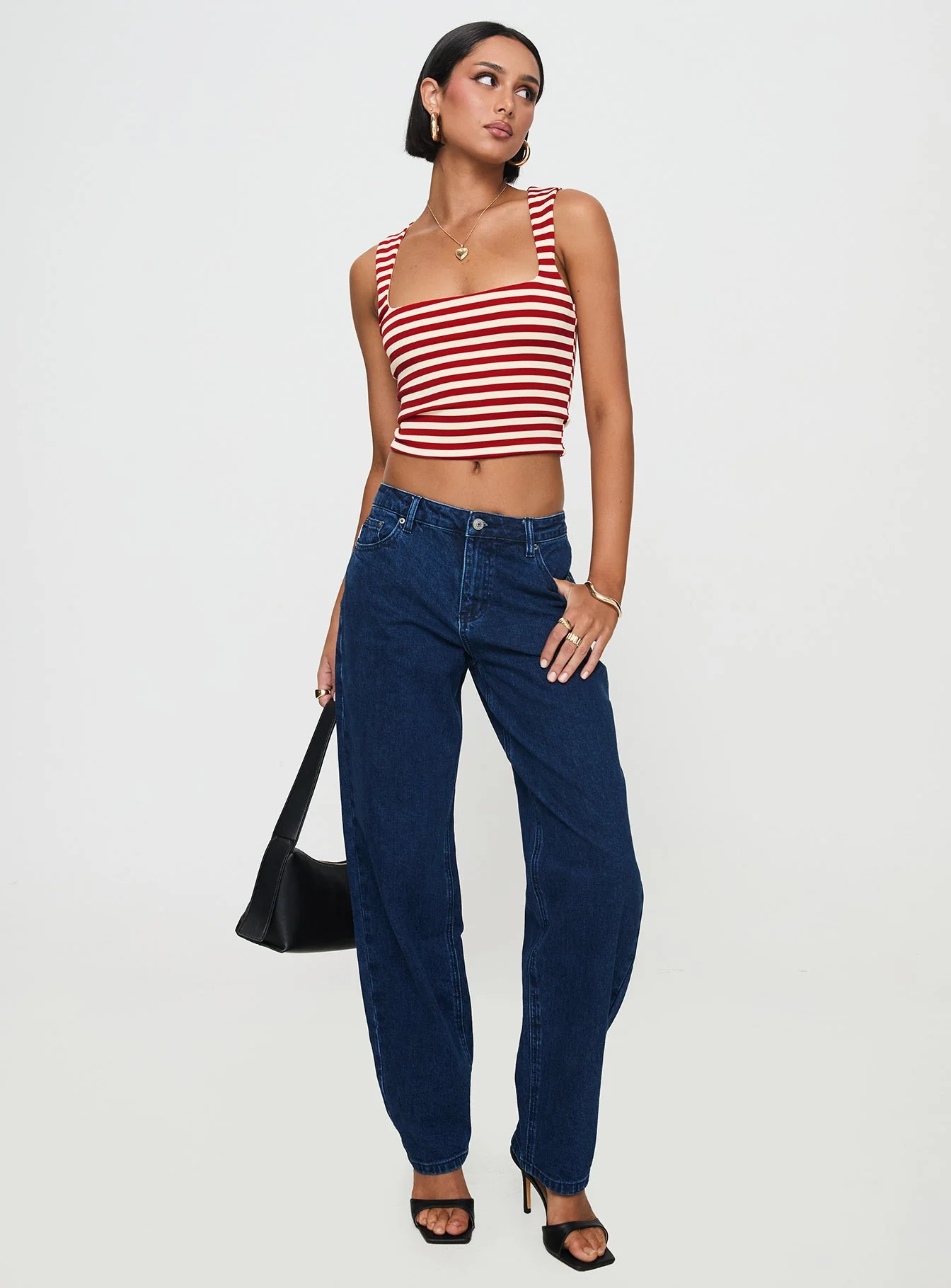 Back In Time Top Red Stripe - Image 3