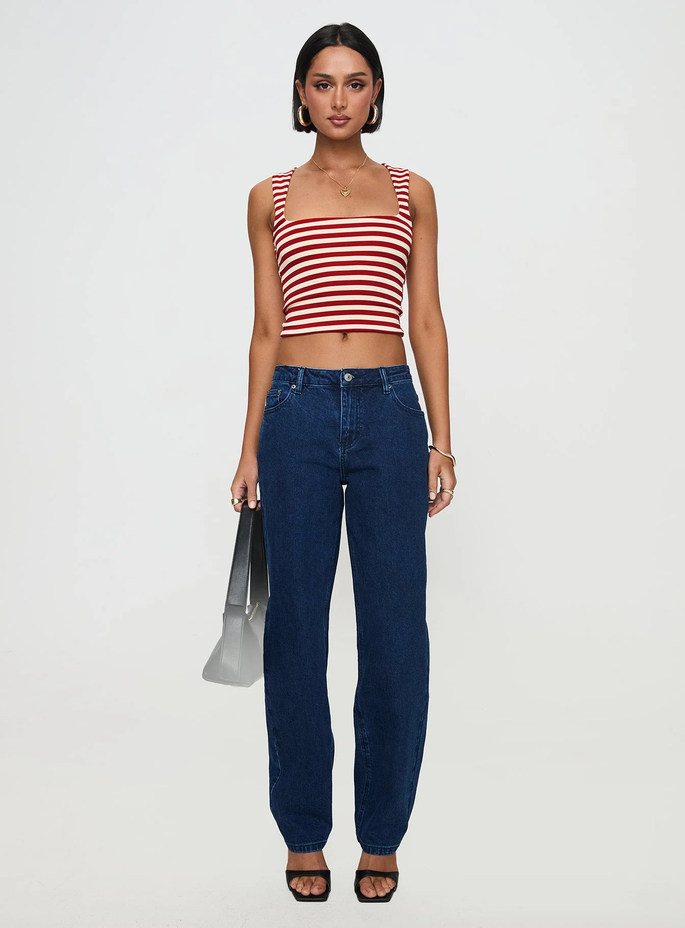 Back In Time Top Red Stripe - Image 7