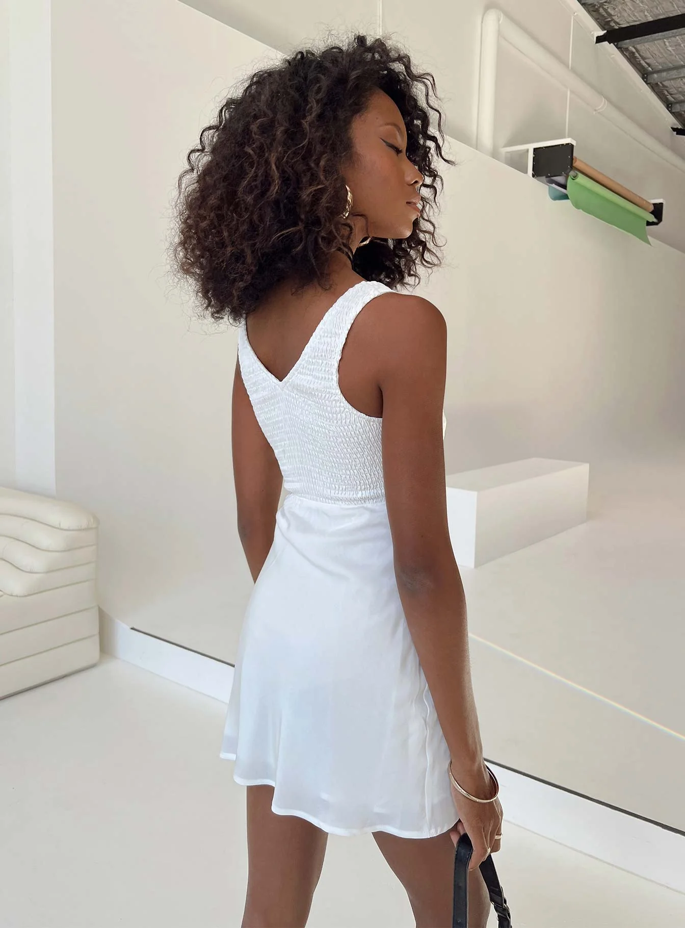 Bareena Mini Dress White - Image 3