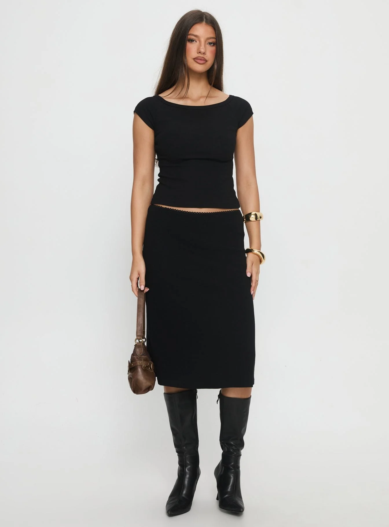 Baseline Boat Neck Top Black - Image 3
