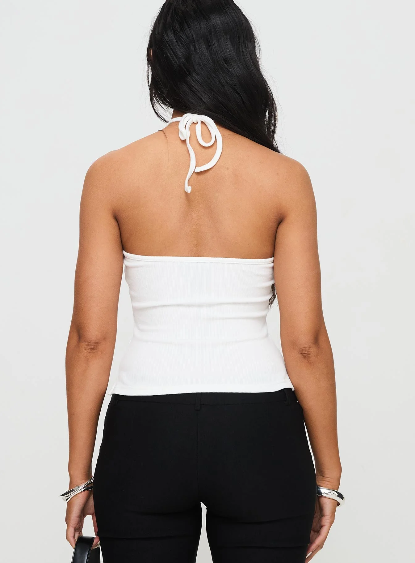 Baseline Halter Rib Top White - Image 5