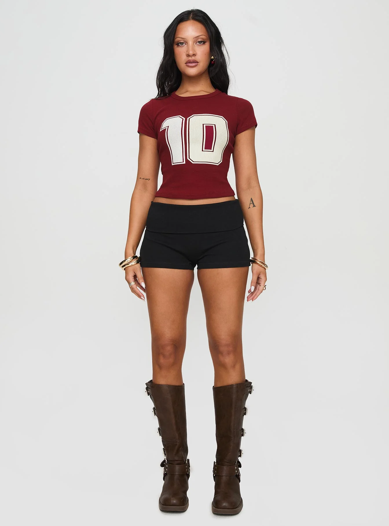Baseline Low Rise Rib Shorts Black - Image 7