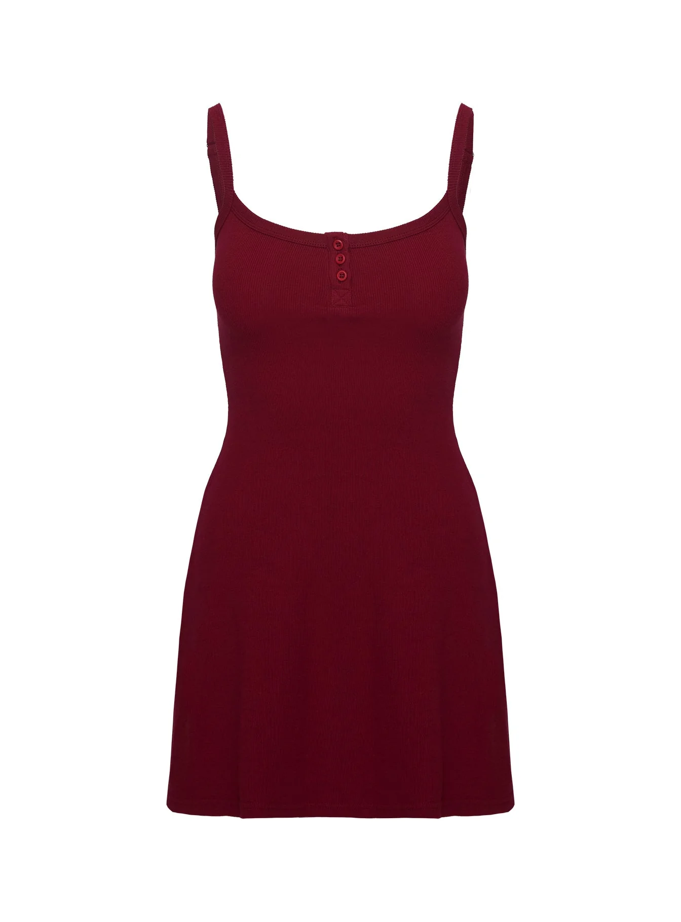 Baseline Rib Mini Dress Red - Image 9