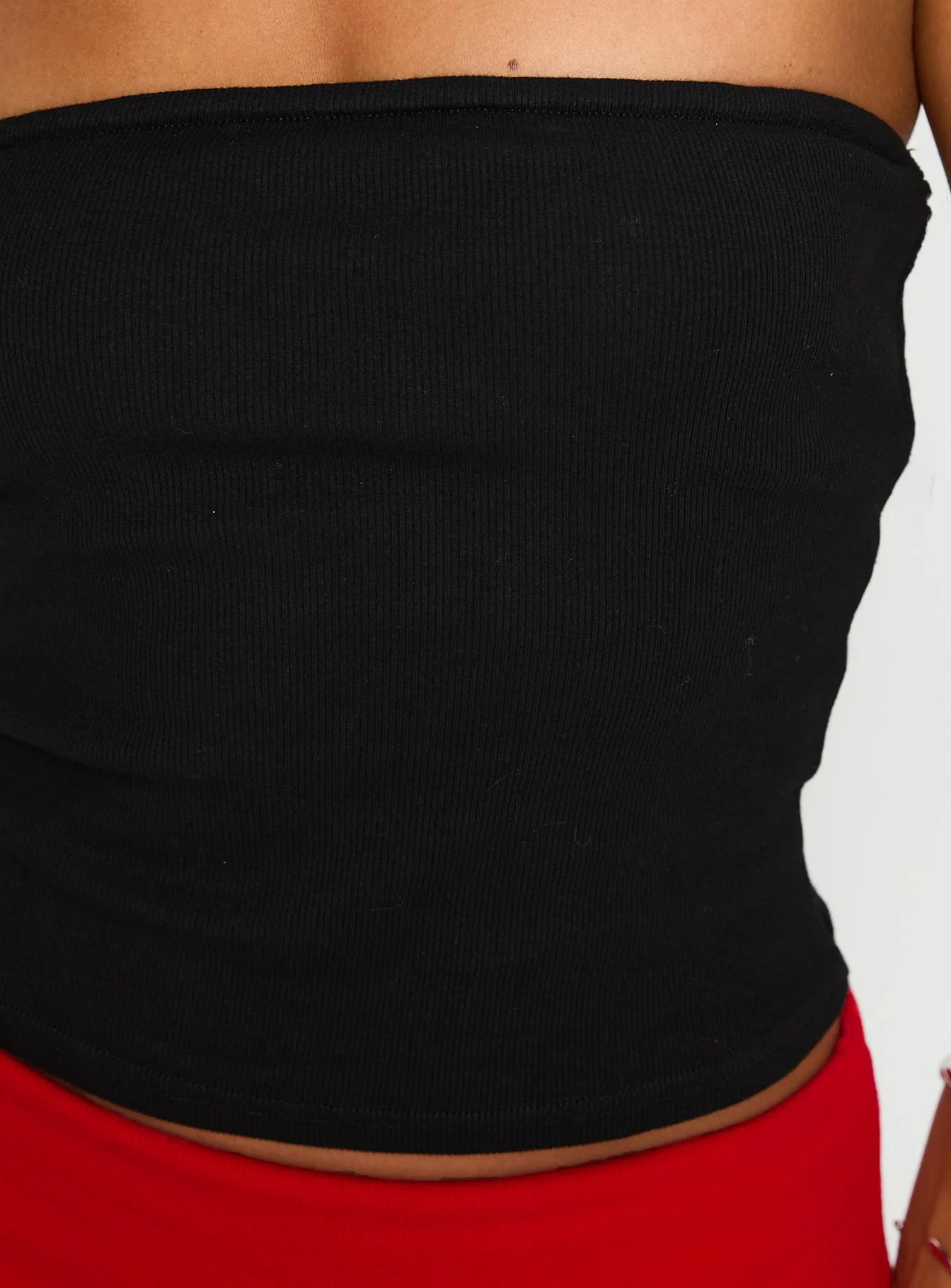 Baseline Strapless Rib Top Black - Image 6