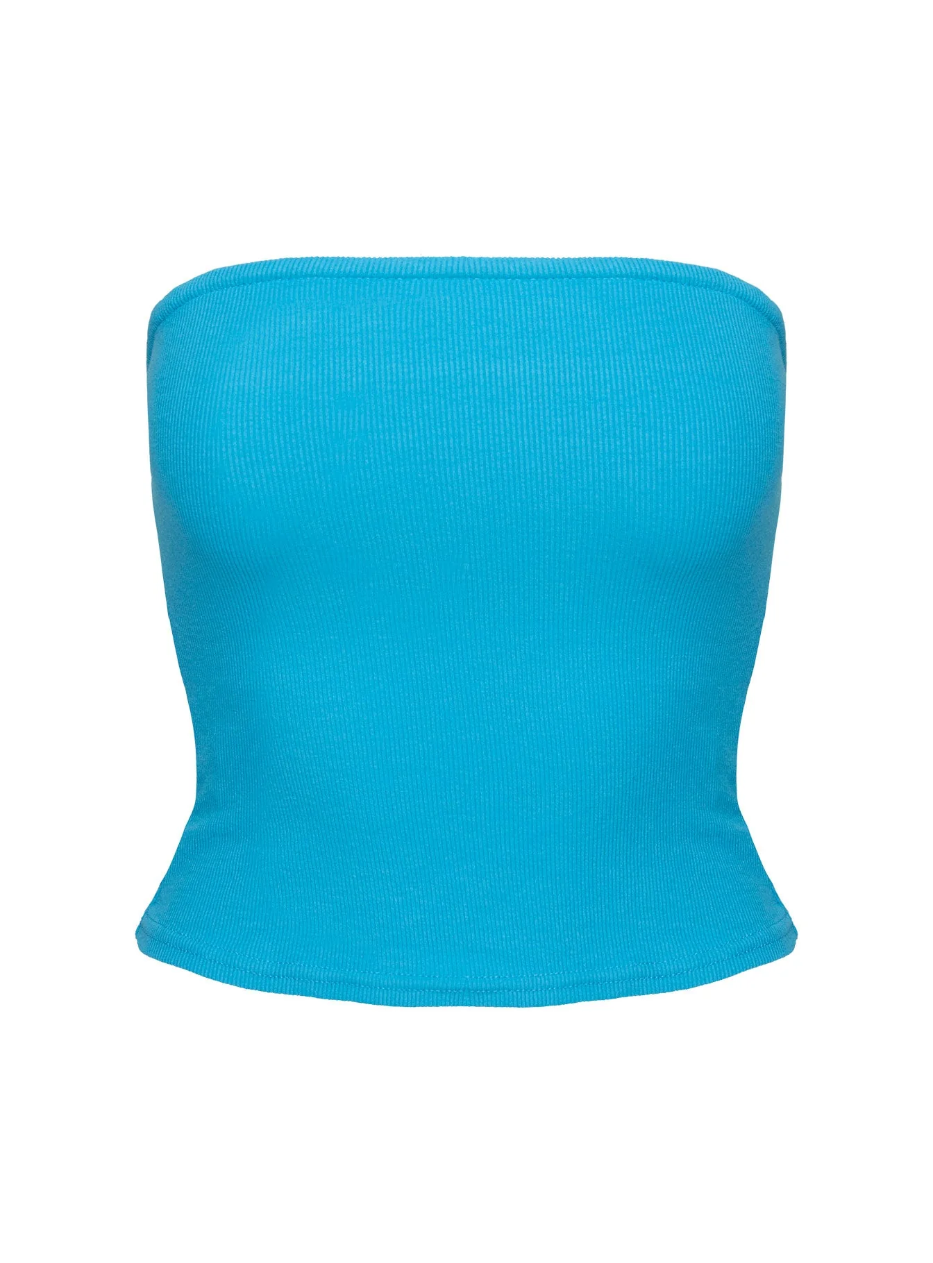 Baseline Strapless Rib Top Blue - Image 9